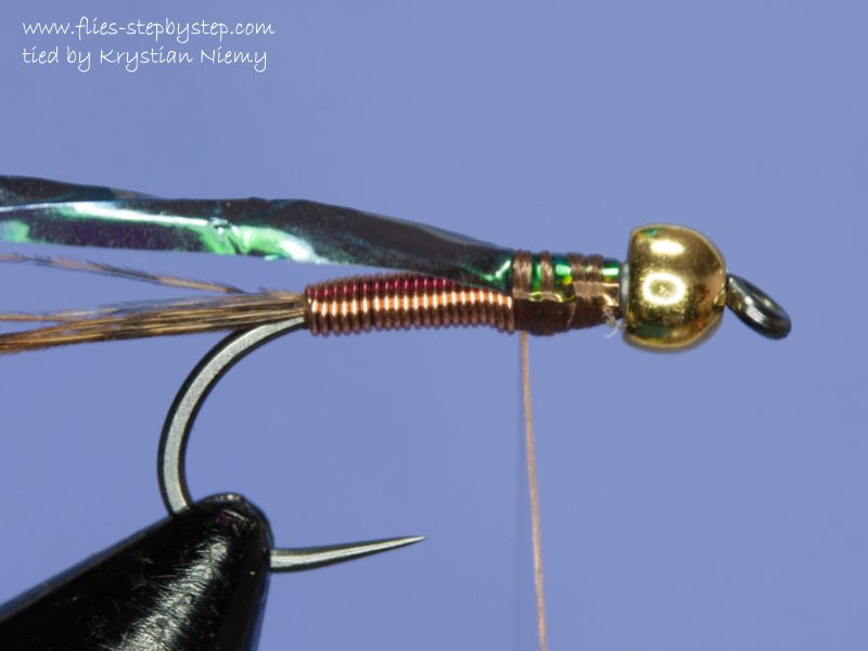 Copper John nymph How to tie fly, Fly tying Step by Step Patterns